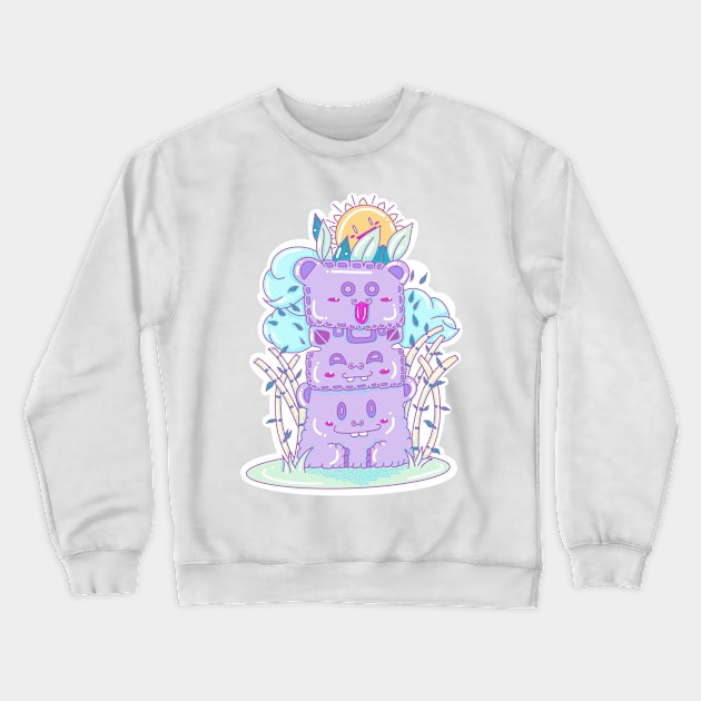 Bear Totem Crewneck Sweatshirt by ORTEZ.E@GMAIL.COM